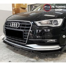 Audi A3 Ön Tampon Eki Kanatlı Lip 3 Parça (pianoblack-plastik