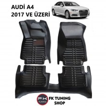 Audi A4 5D Havuzlu Paspas Seti Deluxrider Siyah Renk 2017 ve üzeri