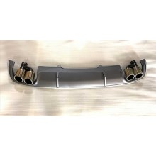 AUDİ A4 B9 S4 ARKA DİFÜZÖR + EGZOZ UCU 2016-2019 (taiwan plastik
