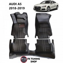 Audi A5 5D Havuzlu Paspas Seti Deluxrider Siyah Renk 2016-2020