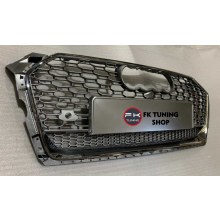 Audi A5 Rs5 Ön Panjur Seti (2016-2019) Gri Zemin/Krom Çerçeve