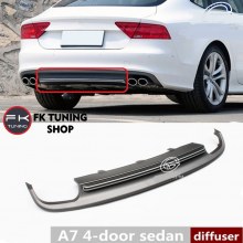 AUDİ A7 S7 ARKA DİFÜZÖR 2012-2015 (plastik-normal tampona uygun)