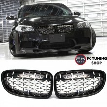 Bmw F10 Diamond Ön Panjur Böbrek 5 Serisi (krom-pianoblack