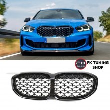 Bmw F40 Diamond Ön Panjur Böbrek 2019 ve üzeri 1 Serisi (pianoblack