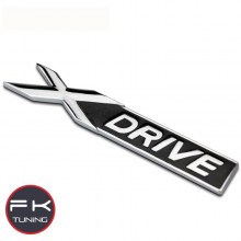 BMW X DRİVE LOGO Bagaj-Çamurluk-Panjur Siyah-Krom (YAPIŞTIRMALI)