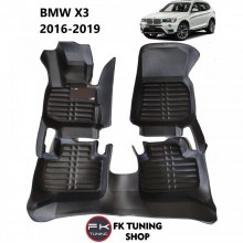 Bmw X3 5D Havuzlu Paspas Seti Deluxrider Siyah Renk 2016-2024