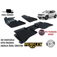 Dacia Duster 4x4 3D Havuzlu Oto Paspas Seti Perflex 2018 ve üzeri
