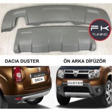 DACİA DUSTER KORUMA SETİ ÖN / ARKA TAKIM 2009-2017 (plastik-gri renk)