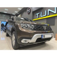 DACİA DUSTER ÖN TAMPON KORUMASI PLAKA ÇEVRESİ GRİ (2018 ve üzeri)