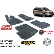 Dacia Lodgy 3D Havuzlu Oto Paspas Seti Perflex Marka 2013 ve Üzeri