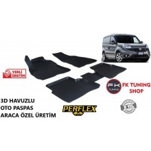 Fiat Doblo 3D Havuzlu Oto Paspas Seti Perflex Marka 2015 ve Üzeri
