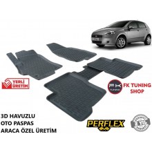 Fiat Grande Punto 3D Havuzlu Oto Paspas Seti Perflex Marka 2007 ve üz.
