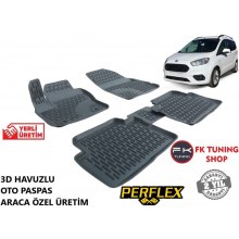 Ford Courier 3D Havuzlu Oto Paspas Seti Perflex 2014 ve üzeri