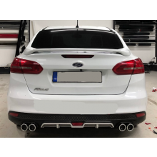 FORD FOCUS 3 SEDAN DİFÜZÖR ÇİFT EGZOZ GÖRÜNÜMLÜ (gri detaylı)
