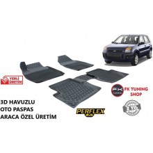 Ford Fusion 3D Havuzlu Oto Paspas Seti Perflex Marka 2002-2011