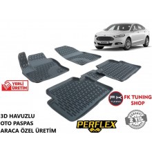 Ford Mondeo 3D Havuzlu Oto Paspas Seti Perflex Marka 2015 ve üzeri