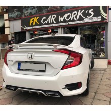 Honda Civic Fc5  Arka Spoyler Çift Ayaklı Model (2016 ve üzeri)