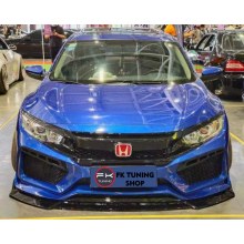 Honda Civic FC5 - FK7 Yeni Dizayn Typer Ön Tampon Seti + Ön tampon eki 2016-2020