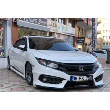 HONDA CİVİC FC5 TURBO ÖN TAMPON EKİ 2016-2020 (boyasız-polyester)