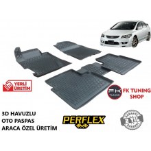 Honda Civic Fd6 3D Havuzlu Oto Paspas Seti Perflex Marka 2006-2012