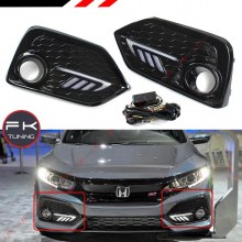 Honda Civic Fk7 Kayar Sinyalli Gündüz Ledli Sis Kapağı
