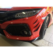 HONDA CİVİC FK7 TAMPON BIÇAĞI 2016 VE ÜZERİ  Karbon (6 adet)