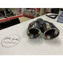 KROM EGZOZ UCU PASLANMAZ ÇİFT ÇIKIŞLI 76mm (1 adet) 