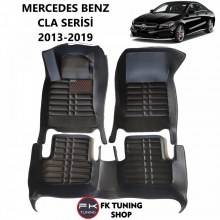 Mercedes Benz W117 CLA 5D Havuzlu Paspas Seti Deluxrider Siyah Renk 2013-2019