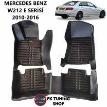 Mercedes Benz W212 5D Havuzlu Paspas Seti Deluxrider Siyah Renk 2010-2016