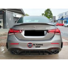 Mercedes W177 Arka Difüzör + Egzoz Ucu Sedan A Serisi 2019 ve üzeri Krom Egzoz