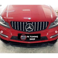 Mercedes W204 Ön Tampon Eki Kanatlı Lip 3 Parça (pianoblack-plastik
