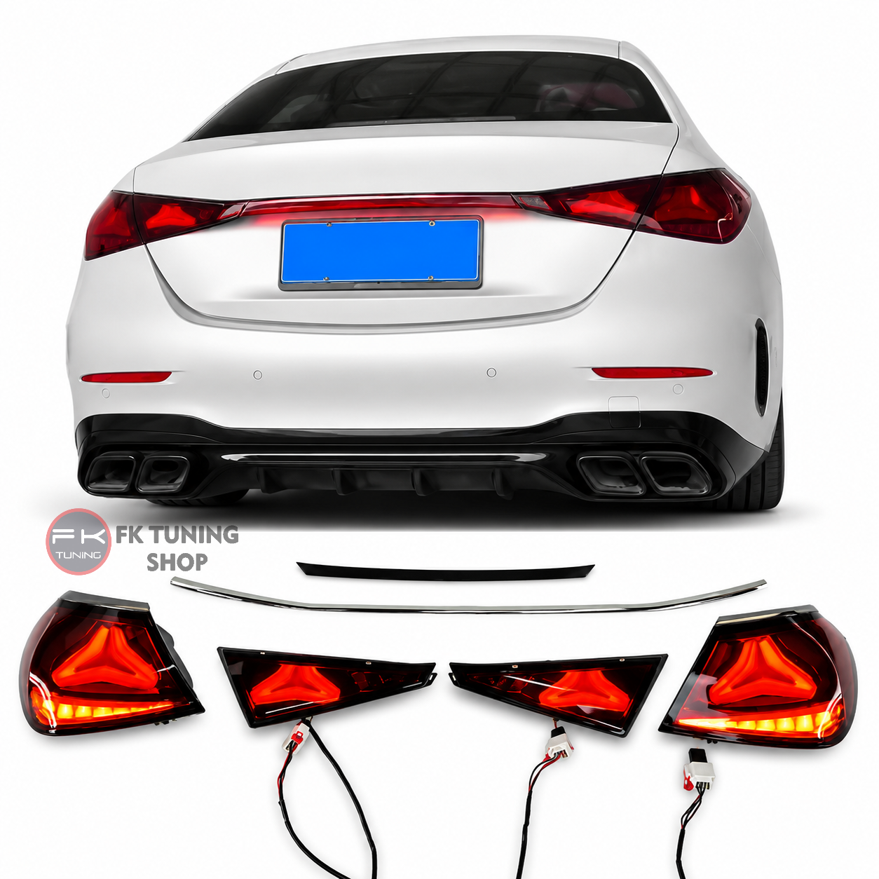 Mercedes W206 üzeri uyumlu W214 Yıldız Dizayn Led Stop Seti