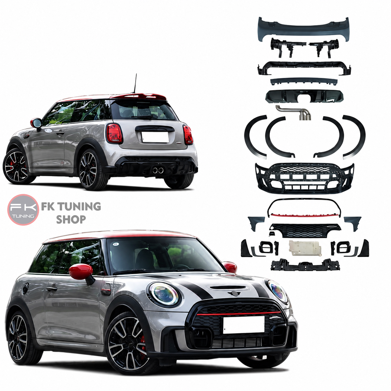 Mini Cooper Bodykit Seti F56/F57 2 Kapı Jcw 2014-2018 Uyumlu 2018-2021 Görünüm