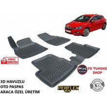 Opel Astra K 3D Havuzlu Oto Paspas Seti Perflex Marka 2016 ve üzeri
