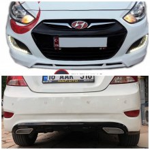 Hyundai Accent Blue Body Kit Seti Model 2 (polyester/boyasız)