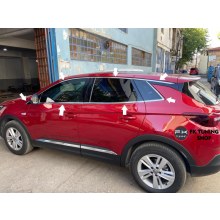Opel Grandland X Krom Cam Çıtası Çevirme Tam Tur 14 parça