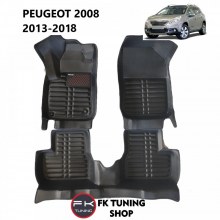 Peugeot 2008 5D Havuzlu Paspas Seti Deluxrider Siyah Renk 2013-2018