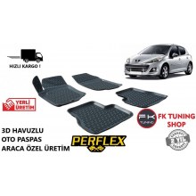 Peugeot 207 3D Havuzlu Oto Paspas Seti Perflex 2006-2013