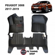 Peugeot 3008 5D Havuzlu Paspas Seti Deluxrider Siyah Renk 2017-2019