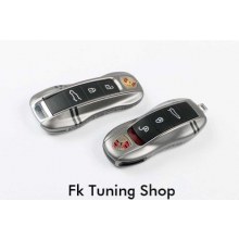 Porsche Boxster 12-16 , Cayenne 10-17 , Macan 14-19 , Panamera 10-16 , 911 11-15 Silikon Anahtar Kabı Gümüş Renk