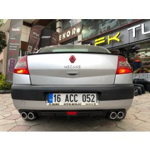 RENAULT MEGANE 2 DİFÜZÖR ÇİFT EGZOZ GÖRÜNÜMLÜ (siyah renk)