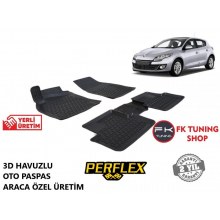 Renault Megane 3 3D Havuzlu Oto Paspas Seti Perflex Marka 2010-2016