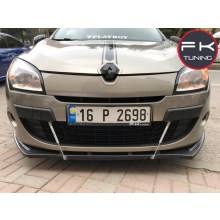 RENAULT MEGANE 3 ÖN TAMPON LİPİ PARLAK SİYAH (plastik)