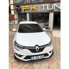 RENAULT MEGANE 4 ÖN TAMPON LİPİ PARLAK SİYAH (kanatlı