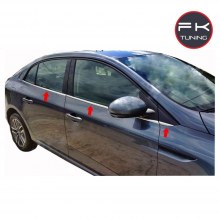 Renault Megane 4 Sedan Krom Cam Çıtası 2016 üzeri 6 Parça