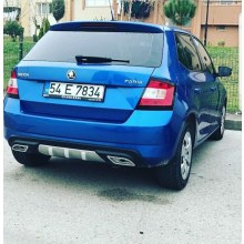 SKODA FABİA DİFÜZÖR ÇİFT EGZOZ GÖRÜNÜMLÜ (plastik)