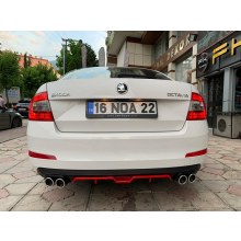 SKODA OCTAVİA EGZOZ GÖRÜNÜMLÜ DİFÜZÖR (kırmızı detay