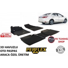 Toyota Corolla 3D Havuzlu Oto Paspas Seti Perflex Marka 2013-2019