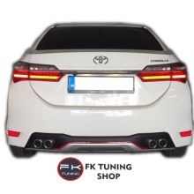 TOYOTA COROLLA ARKA DİFÜZÖR EGZOZ GÖRÜNÜMLÜ KIRMIZI ŞERİTLİ