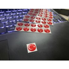 TÜRK BAYRAĞI ANAHTAR LOGOSU 1,3 cm (5 ADET